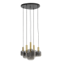 Lekar hanglamp Ø66 cm 5L antiek brons/smoke glas van het woonmerk Light & Living
