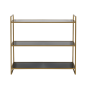 Mariki kast 100x40x90 cm smoke glas/goud van het woonmerk Light&Living