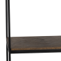 Chisa kast open 97x42x202 cm bruin/zwart van het woonmerk Light&Living