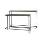 Hartsville sidetable set van 2 - donkerbruin/brons