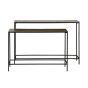 Hartsville sidetable set van 2 - donkerbruin/brons