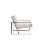 Geneve fauteuil bouclé - crème+nikkel