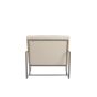 Geneve fauteuil bouclé - crème+nikkel