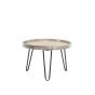 Kenzie bijzettafel Ø60x34,5 cm - lichtbruin hout - OUTLET B