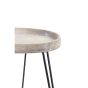 Kenzie bijzettafel Ø60x34,5 cm - lichtbruin hout - OUTLET B