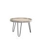 Kenzie bijzettafel Ø60x34,5 cm - lichtbruin hout - OUTLET B