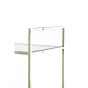 Mariki wandkast 55x40x180 cm - glas helder/nikkel