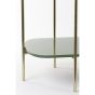 Besut sidetable - marmer groen/glas-goud