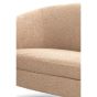 Almond 2-zitsbank - teddy zand/hout zwart