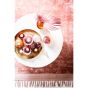 Rickerd salontafel Ø76x36 cm - wit marmer+antiek brons