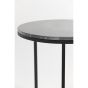 Alfio bijzettafel set van 2 - bruin marmer/zwart