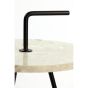 Jobito ronde bijzettafel Ø42 cm - crème/mat zwart