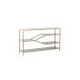 Aino sidetable - glas smoke/antiek brons