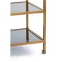 Aino sidetable - glas smoke/antiek brons