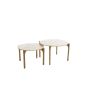 Kanae salontafel set van 2 - zand/antiek brons