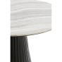 Rianne eettafel Ø100x75 cm - taupe/mat zwart