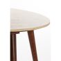 Romano salontafel - travertin zand/hout bruin