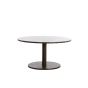Pazo ronde salontafel Ø76 cm - donkerbruin marmer/donkerbruin