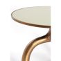 Mello salontafel Ø65 cm - glans bruin brons/glas taupe