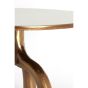 Mello salontafel Ø65 cm - glans bruin brons/glas taupe