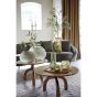 Mello salontafel Ø65 cm - glans bruin brons/glas taupe
