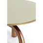 Mello salontafel Ø76 cm - glans bruin brons/glas taupe