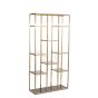 Lusaka wandkast - glas bruin/licht goud