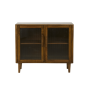 Mocu kast 100x40x85 cm glas/hout bruin van het woonmerk Light&Living
