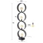 Guus vloerlamp 4L ring geperforeerd - charcoal