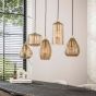 Ruby hanglamp glas horizontaal 5-lichts - smoke bruin