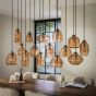 Dewey hanglamp 5+5+5 rib glas - amber color glas