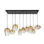 Summer hanglamp 5+4 dot patroon - amberkleurig glas