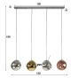 Gilian hanglamp 4L oud zilver van het woonmerk Fraaai