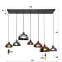 Coventry hanglamp 7L disk artic zwart van het woonmerk Fraaai