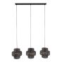 Evelyn hanglamp 3L - zwart/bruin