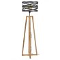 Lewis vloerlamp twist houten kruisframe - grijs