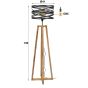 Lewis vloerlamp twist houten kruisframe - grijs