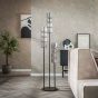 Duncan vloerlamp 3L getrapt cylinder glas - artic zwart