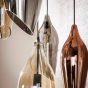 Carmen hanglamp 5L getrapt cocoon mix glas - zwart