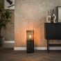 Markus vloerlamp Ø20 cilinder 60 cm - zwart bruin
