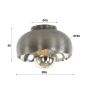 Kwik plafondlamp spiegel metaal zwart Ø35 cm van het woonmerk Fraaai