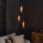 Wrexham hanglamp 3L getrapt staal smoke van het woonmerk Fraaai