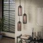 Wrexham hanglamp 3L getrapt staal smoke