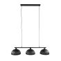 Leonie hanglamp 3L halfronde kap-ribbel