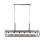 Yasmin wijnglazen hanglamp 6L - charcoal