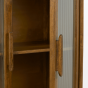 Mocu kast 100x40x85 cm glas/hout bruin van het woonmerk Light&Living