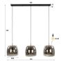 Ariana hanglamp 3L drift glas - smoke grijs