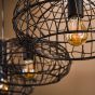 Kauna hanglamp 4L metaal zwart/bruin van het woonmerk Fraaai