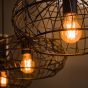 Kauna hanglamp 4L metaal zwart/bruin van het woonmerk Fraaai