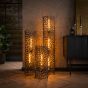 Boyd vloerlamp Ø25 cm weaver cylinder M - zwart nikkel